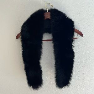 Black fox fur scarf
